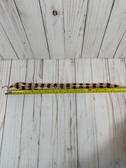 Vintage Cream Color Pearl and Acrylic Amber 3 Strand Chocker Necklace
