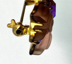 Mid‑Century Satin‑Frost Tulip Brooch Rare Boutique Floral AB Firestone Center