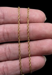Vintage 14K GF 1/20 Gold Filled Dainty Rope Chain Necklace 16″