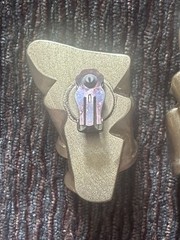 Vintage Signed Gold Tone Abstract Wave Clip On Earrings Brushed Finish
