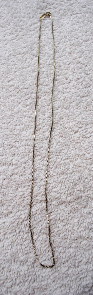 Vintage Box Chain Sterling Silver 925 necklace 18″ 2 grams AGI Italy