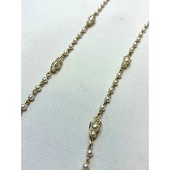 Napier Vintage Gold Tone Caged Pearl Beaded Necklace 28in