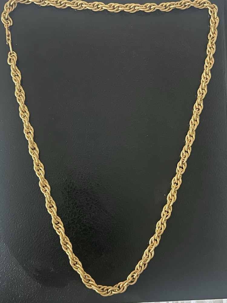 VTG Napier Gold Link Necklace 26 In