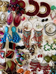 Huge 251 pairs Earrings Pierced Mixed Stud Dangle Chandelier Hoop