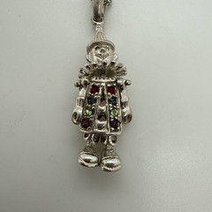 Vintage Articulate Clown Pendant With 18 In Chain Included Both 925 SS Adorable