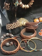 Boho Costume Jewlery Lot Necklaces Bracelets Earings and More Vintage to Now