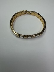 Vintage Napier Two Tone Link Bracelet 1990s 2000s New Old Stock NOS Tag 7.25″