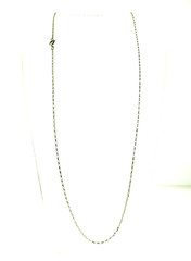 Sterling Silver Oval Link Chain Necklace 2mm 19 inch 2.21g
