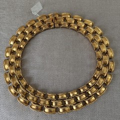 Rare Ciner MMA Museum Of Modern Art Necklace Collar Link Panther *455