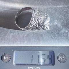 Three Dimensional Lion Head Statement Ring VTG Sterling Silver 925 Size 11.75