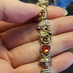 Boxed Victorian Revival Vintage 7″ Charm Bracelet in JTV Gift Box