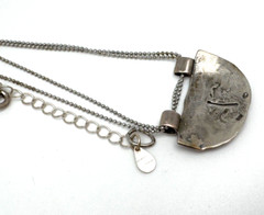 Beautiful Necklace Silver 925 With Gems Stone VTG A Unique Item #55#