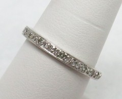 VINTAGE PLATINUM & 0.66ct ROUND DIAMOND ETERNITY RING SIZE 8