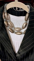 Vintage Bold Signed Les Bernard Necklace 14.5” & Earrings SET**RESTORED-