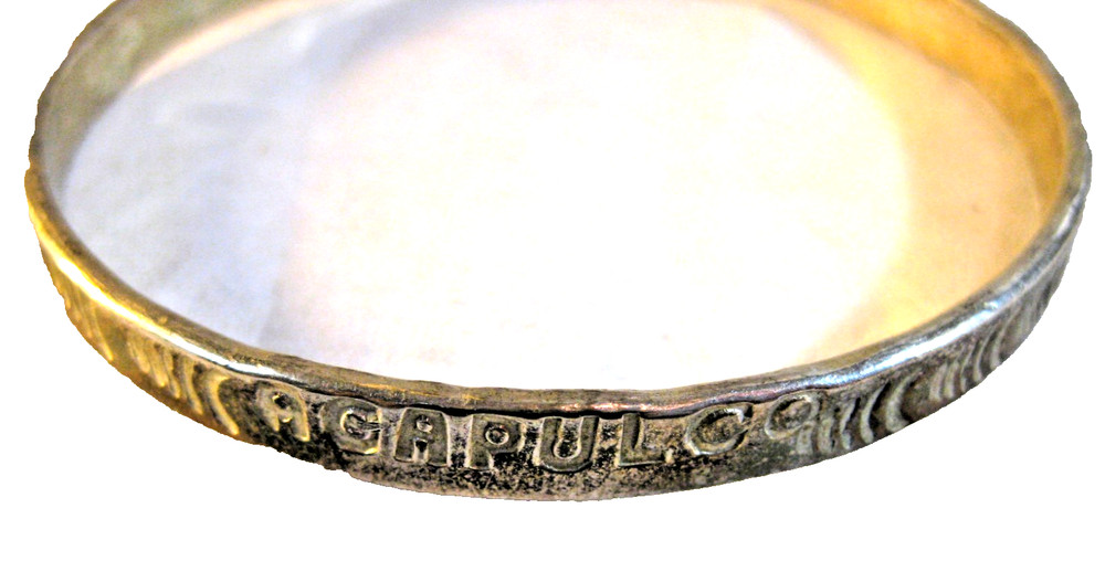 Sterling Silver Bangle Bracelet Acapulco Mexico Souvenir 925 19.2 grams 2 1/2″