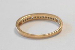 Classic Channel Set ..06ctw 13 Diamond 14K Yellow Gold 2.5mm Band Ring Size 7