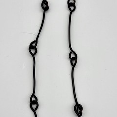 Antique Wrought Iron Artisan Necklace Bold Geometric Estate