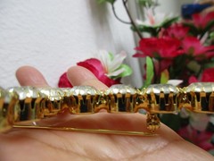 ANTHONY ATTRUIA Signed CROSS BROOCH Crystal/RHINESTONE 3.75″ Retro Religious Vtg