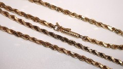 14K OR OroAmerica Solid Gold Rope Chain Necklace 22 1/4″l 2.5mm 14.6g