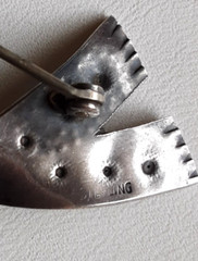 Modernist ~ Anna Halisi ~ Sterling Silver Fish Brooch ~ Georg Jensen Era ~ MCM