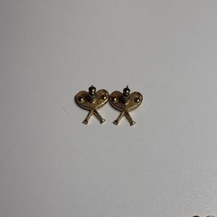 Vintage Tennis Jewelry Lot Racket Earrings Pins Bracelet Charms Sports Theme