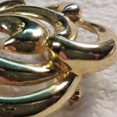 45mm Gold Tone Napier Rose Brooch 06-01-2022