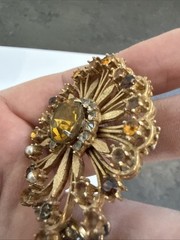 Vintage stunning Francois pin brooch MISSING RHINESTONE
