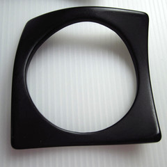 Vintage Lucite Bangle Bracelets Set of 6 Jewel Tone 1960s Mod Square Retro