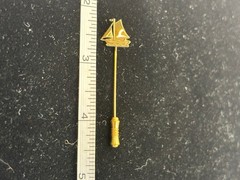 Vintage Nautical Gold Sailboat Metal Stick Pin