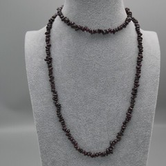 Vintage Purple Garnet Beaded 35″ Necklace Natural Pyrope Almandine Nugget 64g