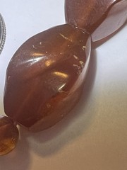 Great Vintage Cognac Natural Baltic Amber Carved Faceted Graduated Necklace
