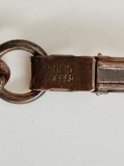 Vintage solid copper rolo chain link bracelet