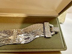 Vintage Nolan Miller Glamour Collection “Star Luster” Silver-Tone Bracelet 7 “
