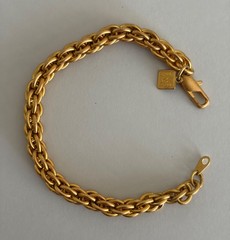 Vintage Anne Klein Gold Tone 8” Bracelet, Lobster Closure – Very Good
