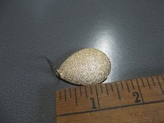 1 Pair Old 1″in Metal Gold Tone Medium Size Teardrops Dangler