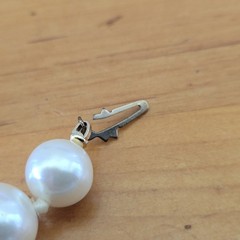 Vintage Oversized Graduated Faux Pearl Necklace Knotted Statement 17in 51g