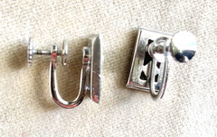 ENGEL Bros. ART DECO Bracelet Earring Set Clear Rhinestone RHODIUM Plating 1930s
