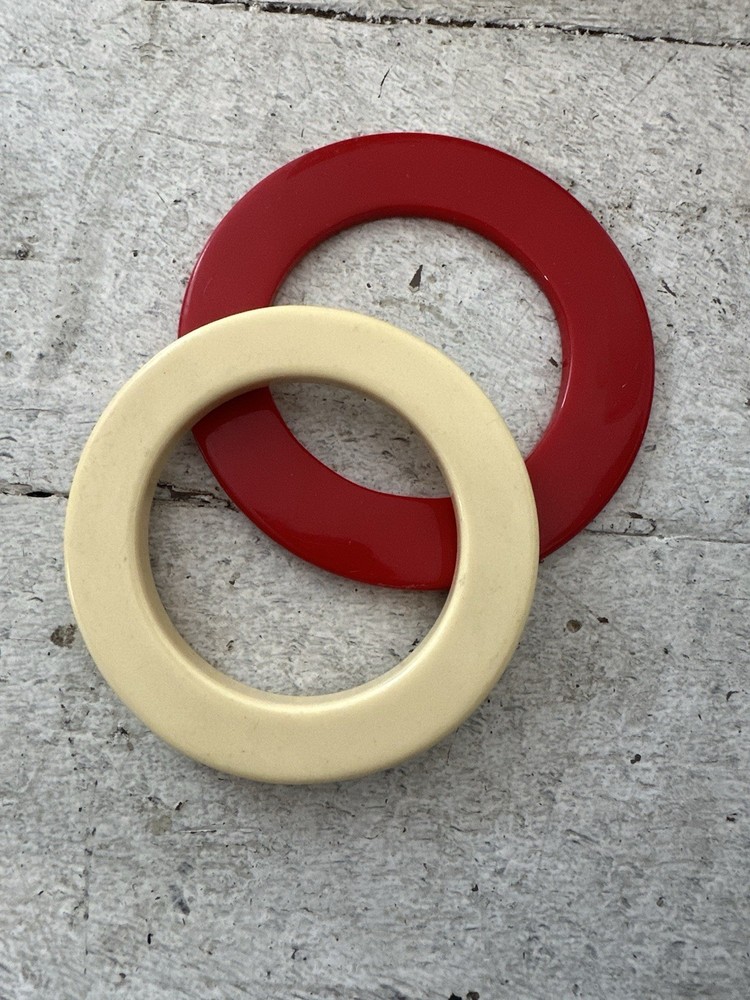 Bundle Of 2 1960d Mod Plastic Untested Possible Bakelite Bracelets