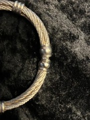Lot of 4 Vintage Silver Tone Fashion Bracelets: 2 same and 2 different styles