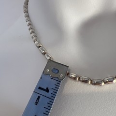 Vtg ITALY 925 Sterling Silver Modernist Barrel Shaped Necklace UNISEX 18” 22.89g