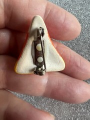 VTG Flying Colors Halloween Candy Corn Pin Brooch