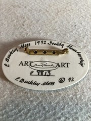 P. Buckley Moss 1992 Geese Pin Brooch #6213 Membership Anna Perenna Porcelain