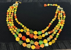 Vintage Germany 4-Strand Beaded Necklace – Fruit Salad