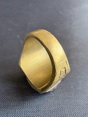 Vintage Moroccan Tuareg Brass Ring Berber Sahara Handmade Ring Brass Size 7 US