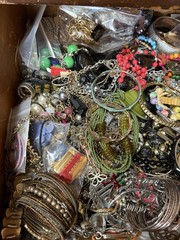 Jewelry Craft Lot Most Wearable Assorted Vintage To Now Small Flat Rate Box