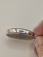 STEPHEN DWECK Vintage Tibetan Turquoise In Sterling Silver Pendant. 2″ Unique