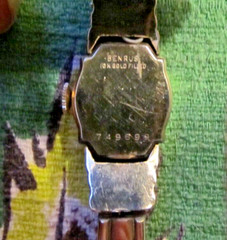 Vintage 10 K gold filled cuff band Benrus wristwatch