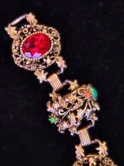 Vintage Ornate BOHO CHIC Gypsy Bracelet 7″ extended length – b1108