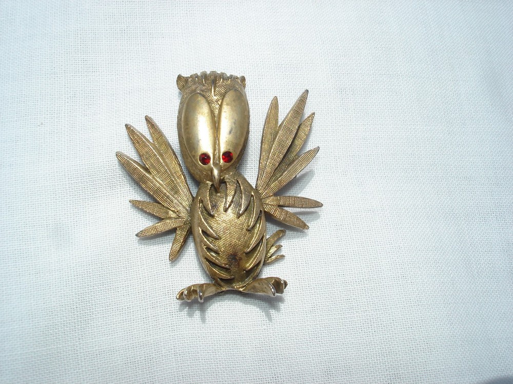 VINTAGE TORTOLANI WHIMSICAL BIRD PIN BROOCH SIGNED