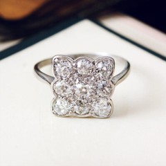 2.25Ctw White Round Cut CZ Retro Style Engagement Wedding Ring Solid 925 Silver